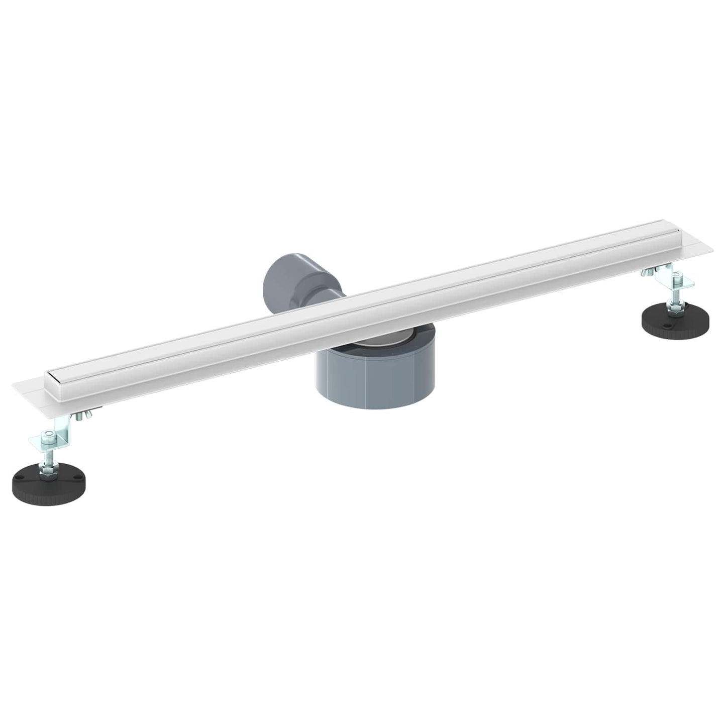 vidaXL 360° Shower Drain with Slim Model Silver 60 cm