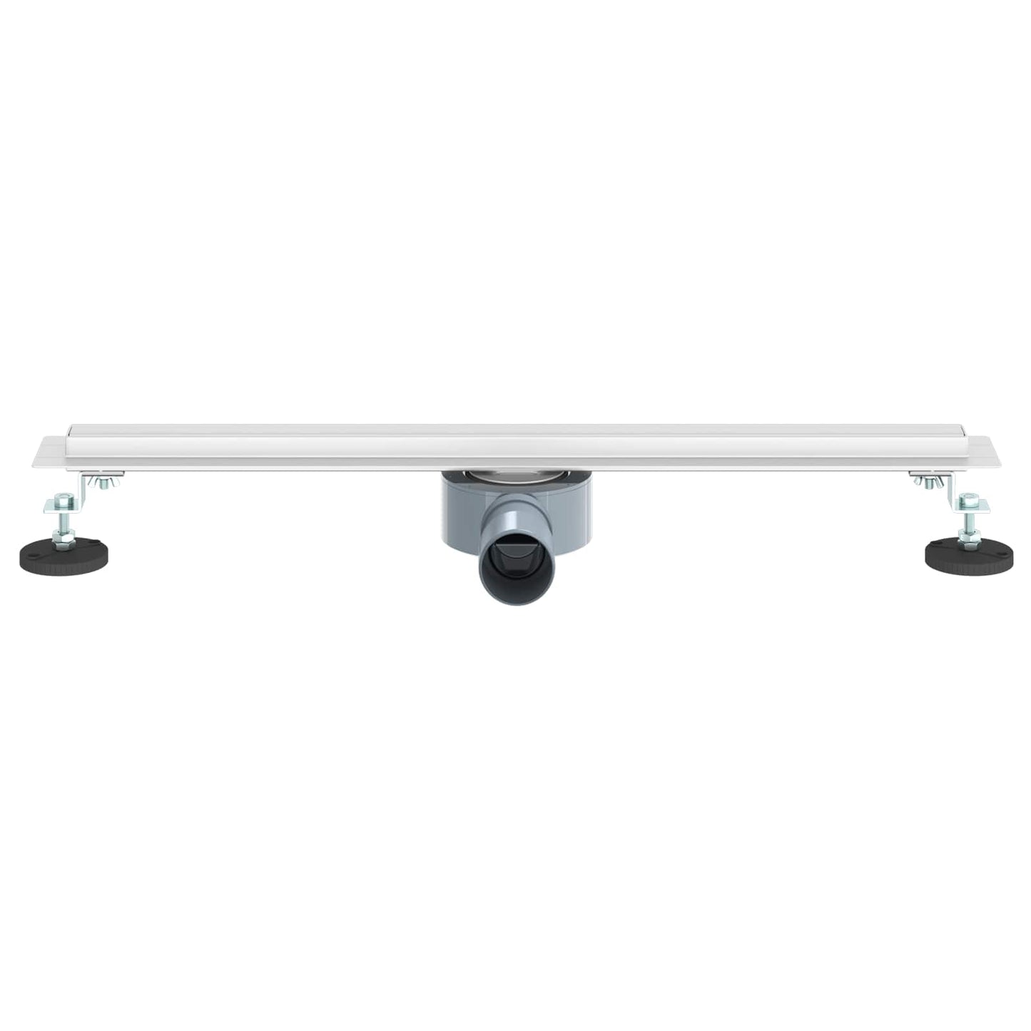 vidaXL 360° Shower Drain with Slim Model Silver 60 cm