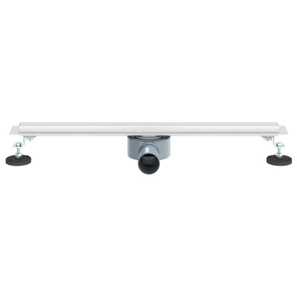 vidaXL 360° Shower Drain with Slim Model Silver 60 cm