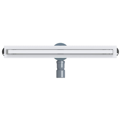 vidaXL 360° Shower Drain with Slim Model Silver 60 cm