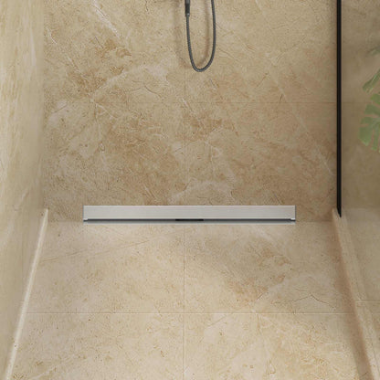 vidaXL Wall Mounted Shower Drain Silver 80 cm Stainless Steel 304