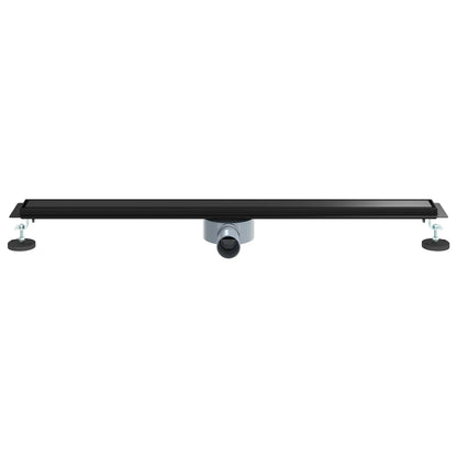 vidaXL Shower Drain 2-in-1 with 360° Siphon Black 90 cm