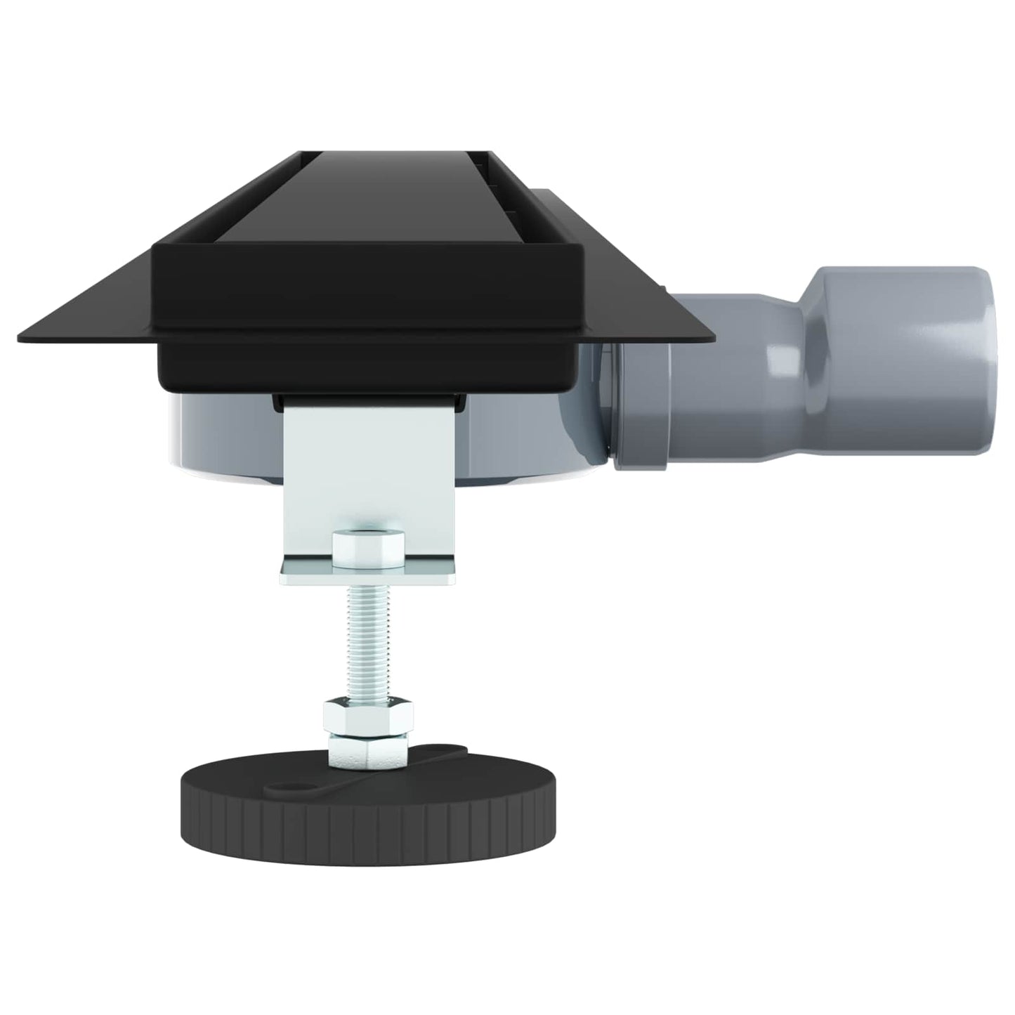 vidaXL Shower Drain 2-in-1 with 360° Siphon Black 90 cm