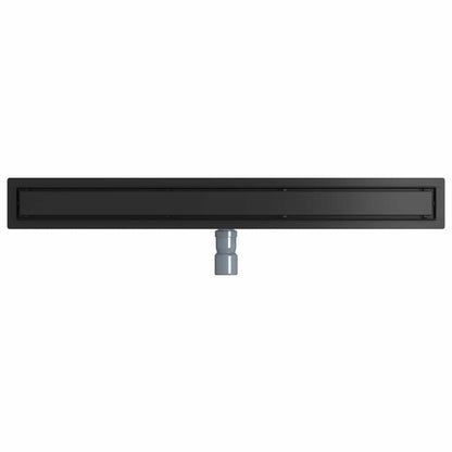 vidaXL Shower Drain 2-in-1 with 360° Siphon Black 90 cm