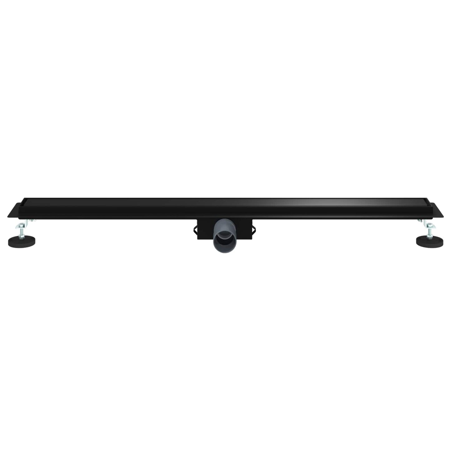 vidaXL 2 in 1 Shower Drain Black 100 cm Stainless Steel 304