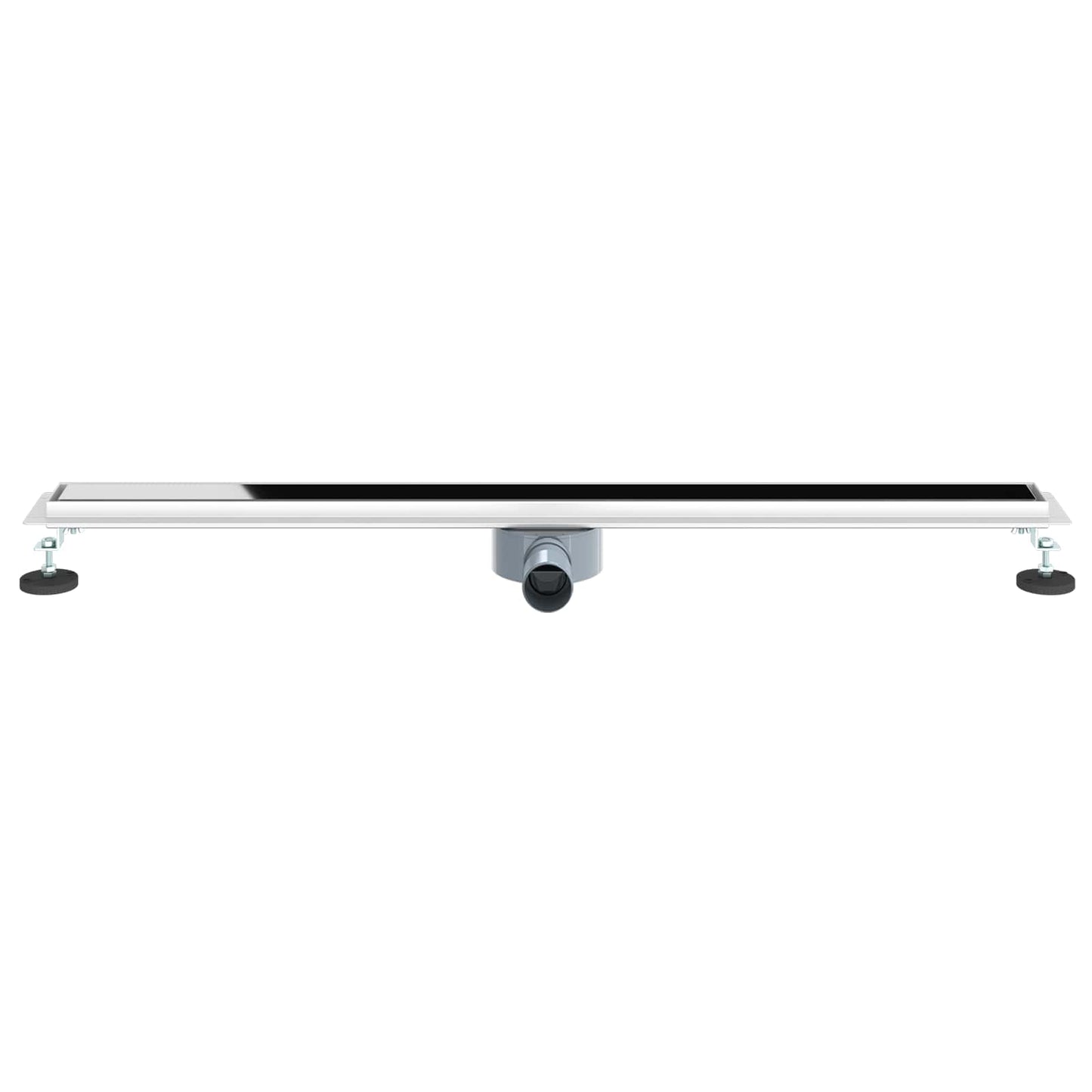 vidaXL Shower Drain Glass Cover with 360° Siphon Black 100 cm