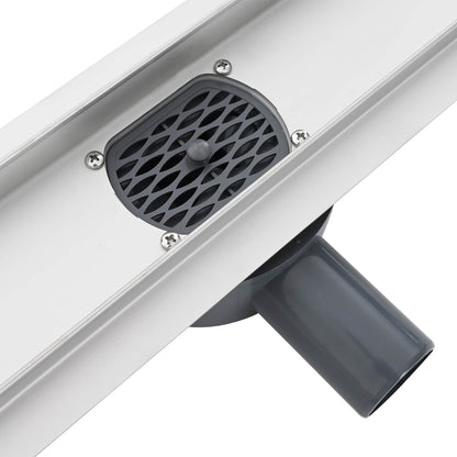 vidaXL Shower Drain 2-in-1 with 360° Siphon Silver 70 cm