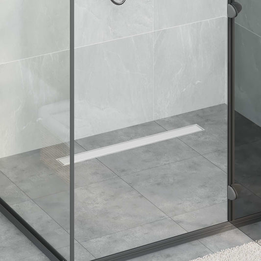 vidaXL Shower Drain 2-in-1 with 360° Siphon Silver 70 cm