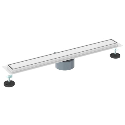 vidaXL Shower Drain 2-in-1 with 360° Siphon Silver 70 cm