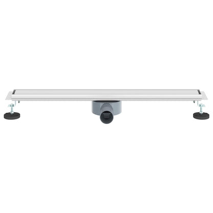 vidaXL Shower Drain 2-in-1 with 360° Siphon Silver 70 cm