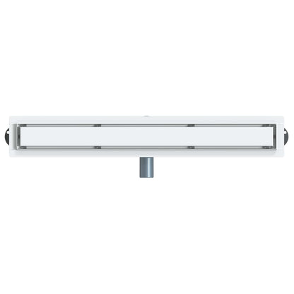 vidaXL Shower Drain 2-in-1 with 360° Siphon Silver 70 cm