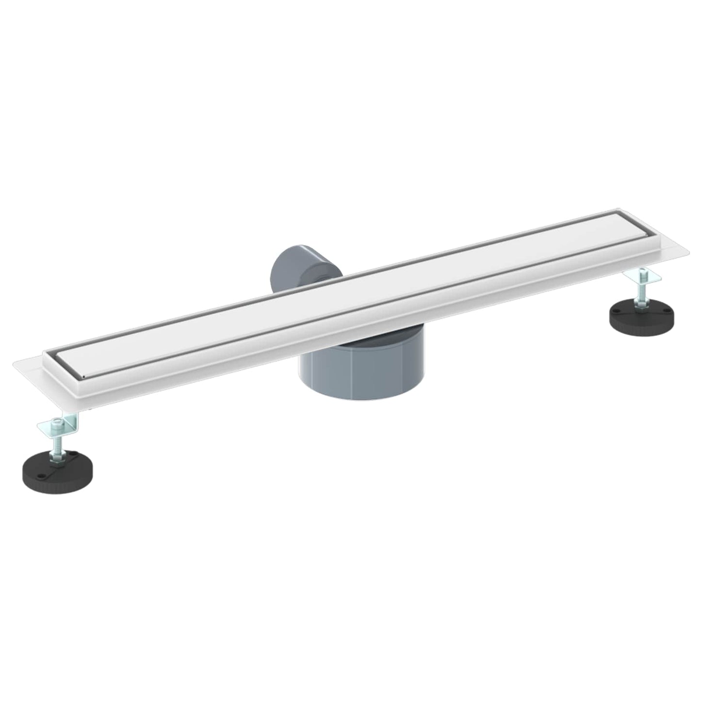 vidaXL Shower Drain 2-in-1 with 360° Siphon Silver 60 cm