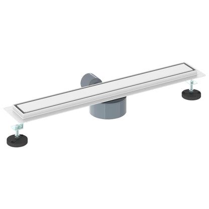 vidaXL Shower Drain 2-in-1 with 360° Siphon Silver 60 cm