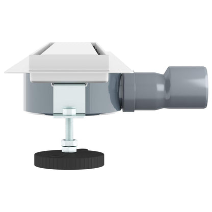 vidaXL Shower Drain 2-in-1 with 360° Siphon Silver 60 cm