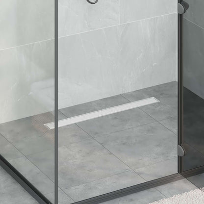 vidaXL 2 in 1 Shower Drain Silver 80 cm Stainless Steel 304