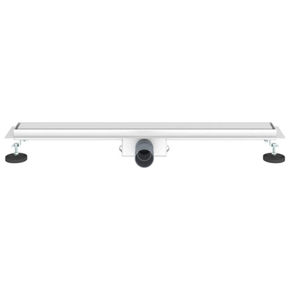 vidaXL 2 in 1 Shower Drain Silver 80 cm Stainless Steel 304