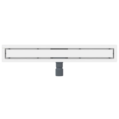 vidaXL 2 in 1 Shower Drain Silver 80 cm Stainless Steel 304
