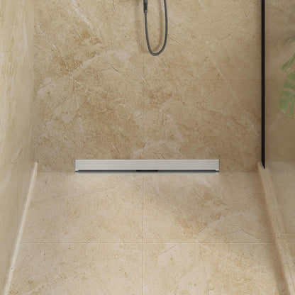 vidaXL Wall Mounted Shower Drain Silver 70 cm Stainless Steel 304