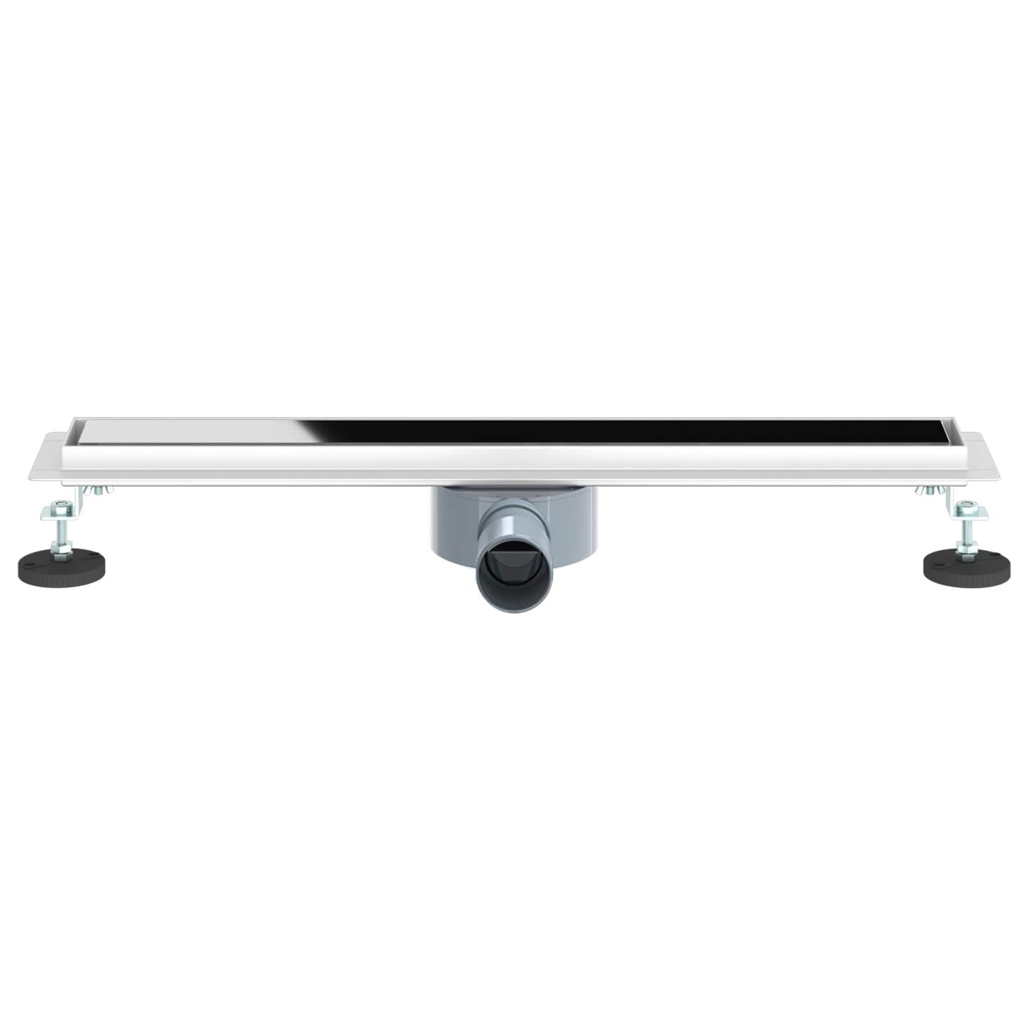 vidaXL Shower Drain Glass Cover with 360° Siphon Black 60 cm