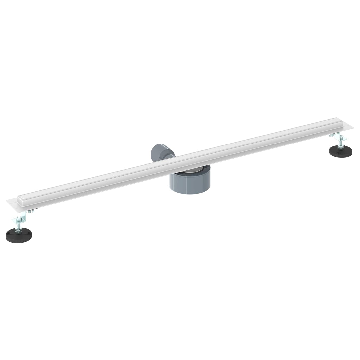 vidaXL 360° Shower Drain with Slim Model Silver 90 cm