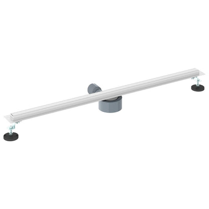 vidaXL 360° Shower Drain with Slim Model Silver 90 cm