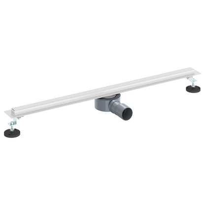 vidaXL 360° Shower Drain with Slim Model Silver 80 cm