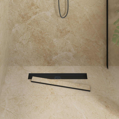 vidaXL Shower Drain 2-in-1 with 360° Siphon Black 60 cm
