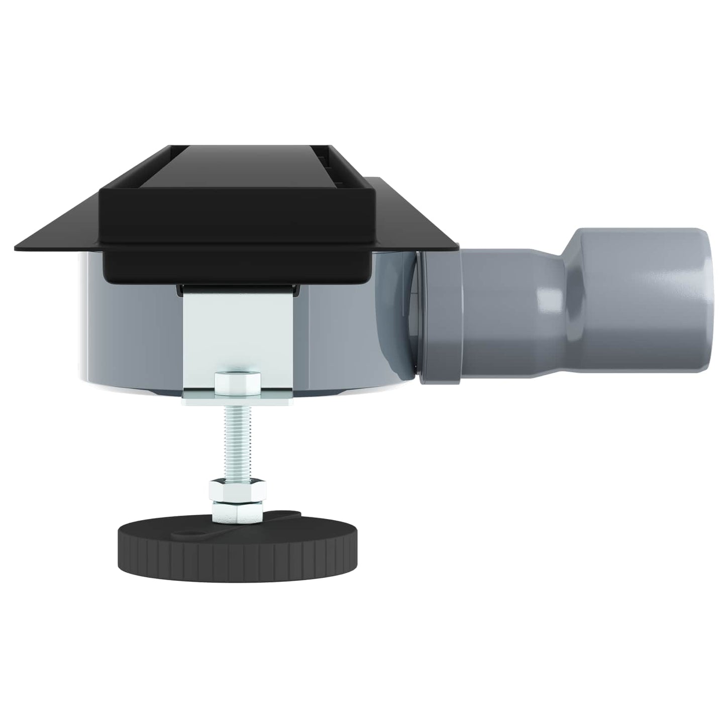 vidaXL Shower Drain 2-in-1 with 360° Siphon Black 60 cm
