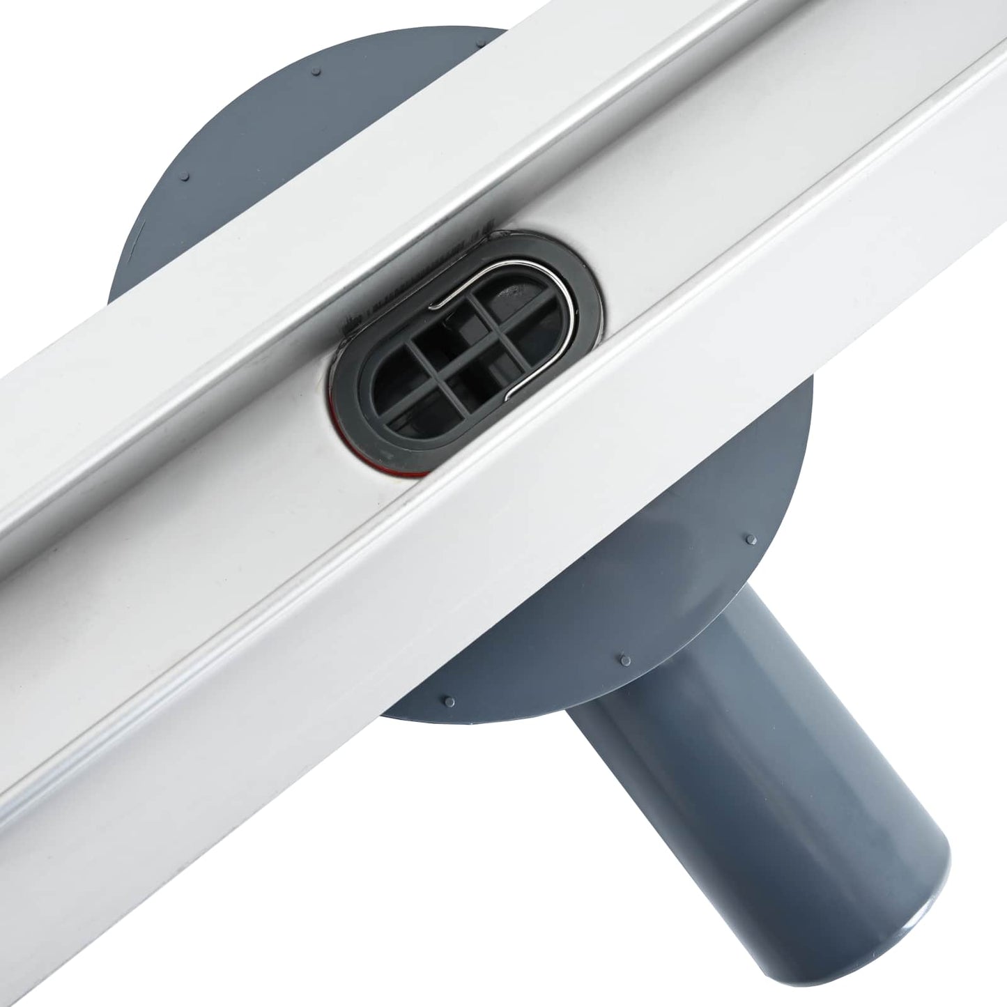 vidaXL 360° Shower Drain with Slim Model Silver 100 cm