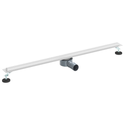 vidaXL 360° Shower Drain with Slim Model Silver 100 cm