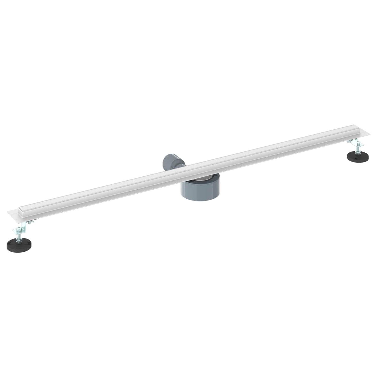 vidaXL 360° Shower Drain with Slim Model Silver 100 cm