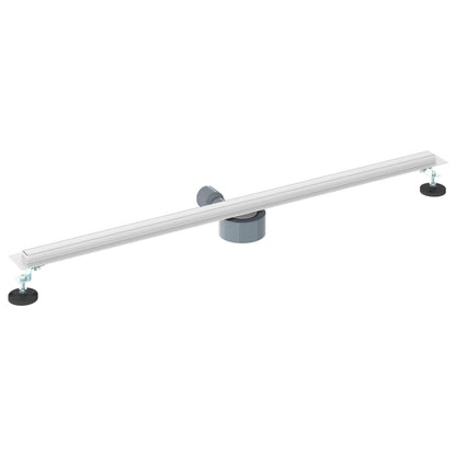 vidaXL 360° Shower Drain with Slim Model Silver 100 cm