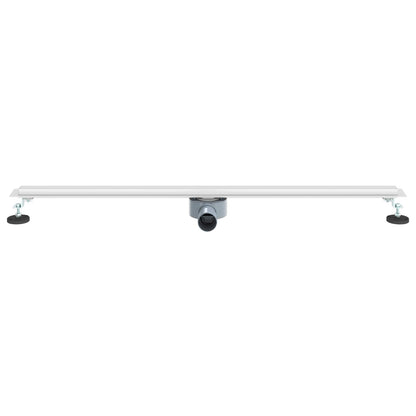 vidaXL 360° Shower Drain with Slim Model Silver 100 cm