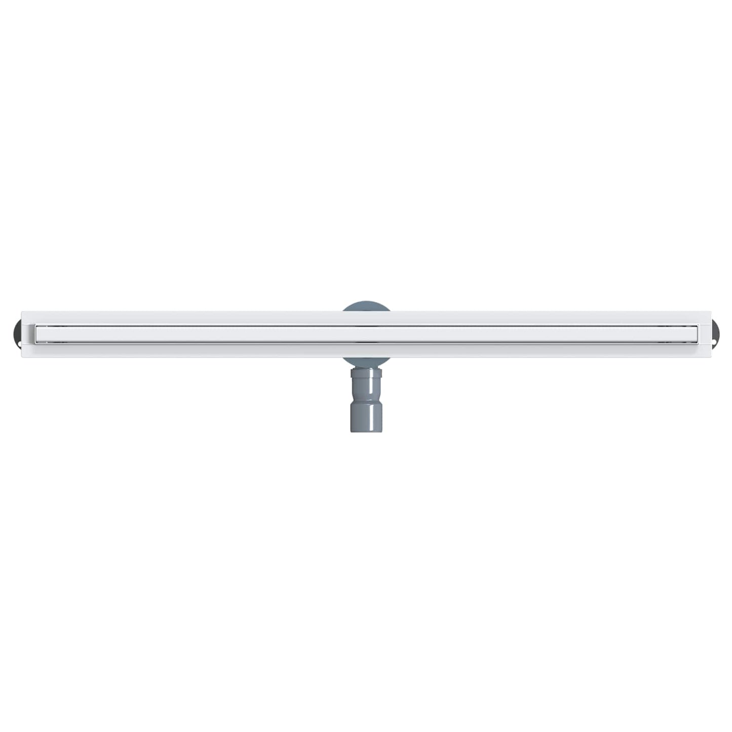 vidaXL 360° Shower Drain with Slim Model Silver 100 cm