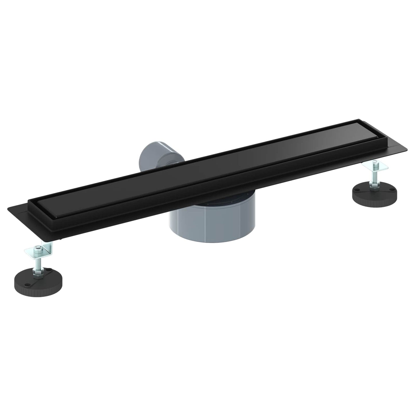 vidaXL Shower Drain 2-in-1 with 360° Siphon Black 50 cm