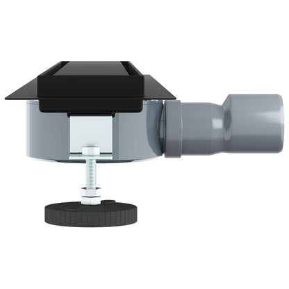 vidaXL Shower Drain 2-in-1 with 360° Siphon Black 50 cm