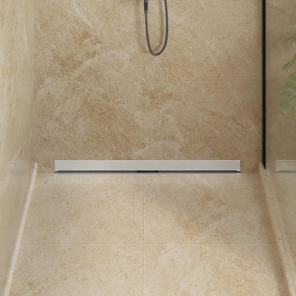 vidaXL Wall Mounted Shower Drain Silver 90 cm Stainless Steel 304