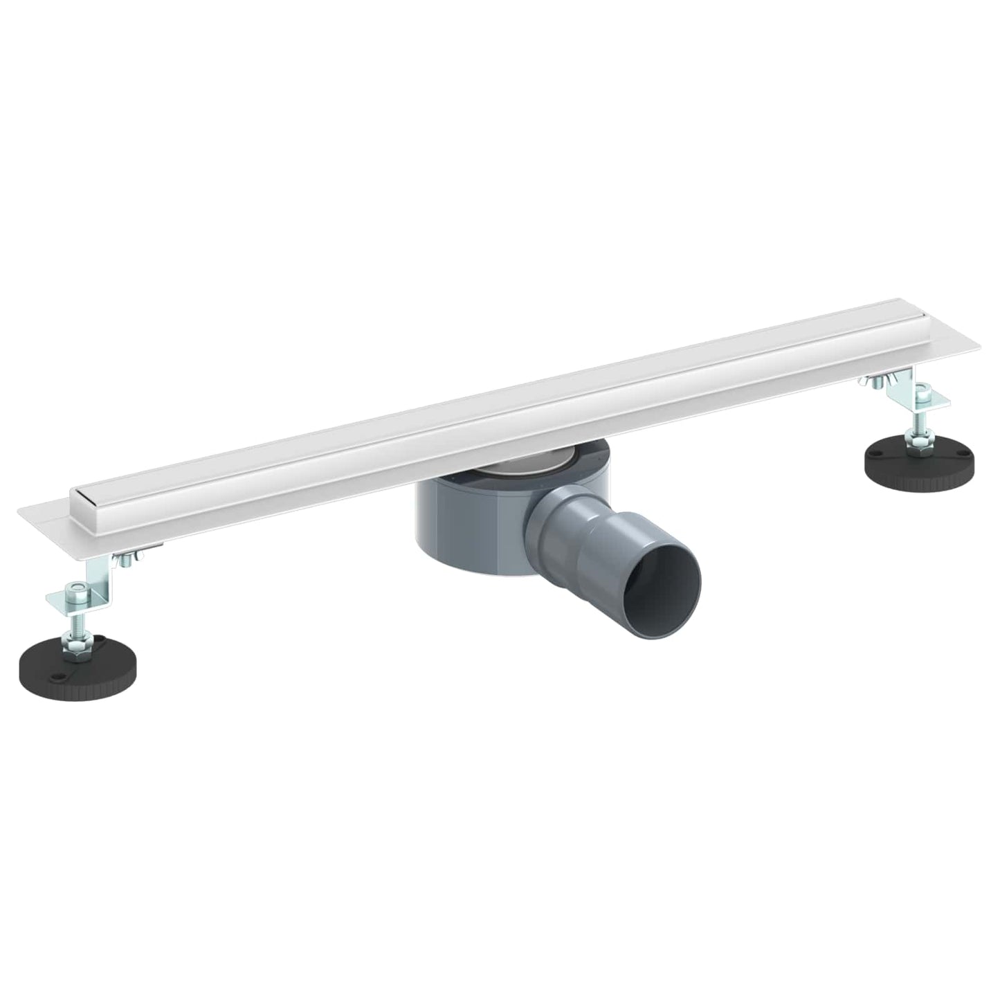 vidaXL 360° Shower Drain with Slim Model Silver 50 cm