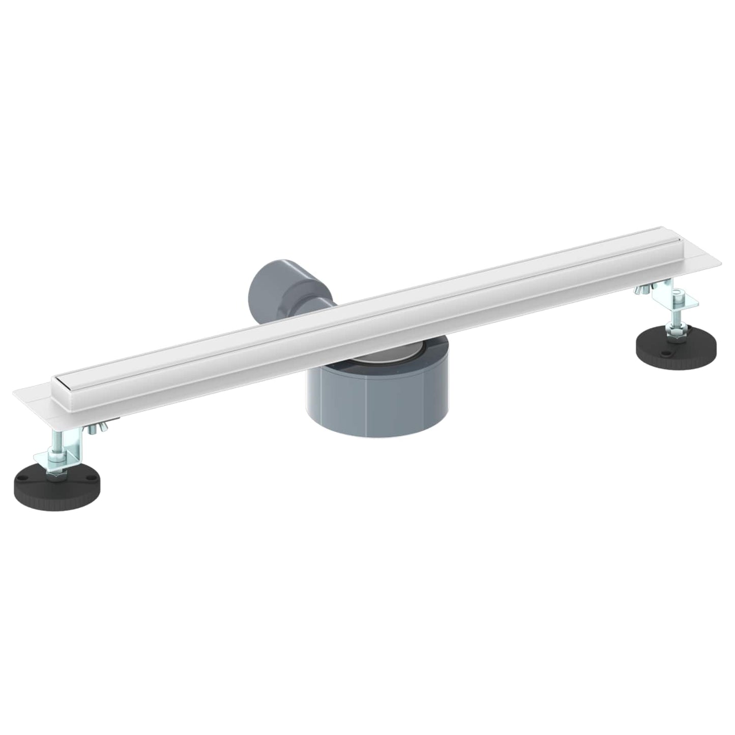 vidaXL 360° Shower Drain with Slim Model Silver 50 cm