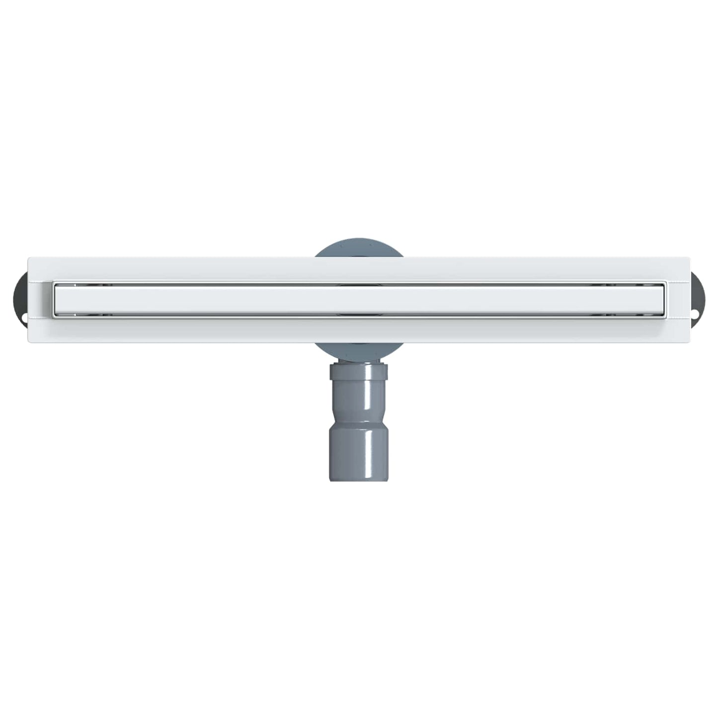 vidaXL 360° Shower Drain with Slim Model Silver 50 cm