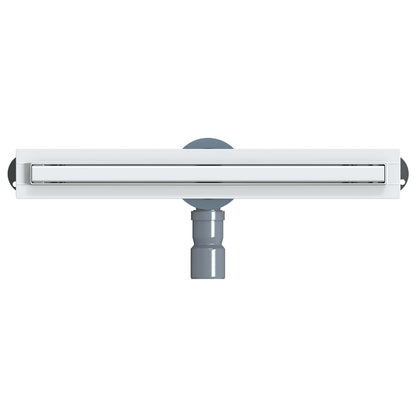 vidaXL 360° Shower Drain with Slim Model Silver 50 cm