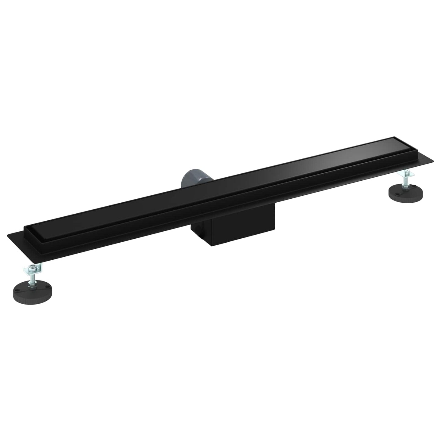 vidaXL 2 in 1 Shower Drain Black 70 cm Stainless Steel 304
