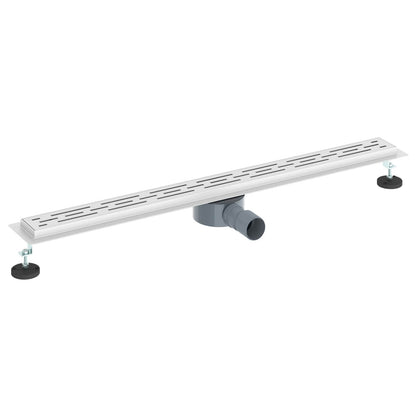 vidaXL Shower Drain Line Design with 360° Siphon Silver 90 cm