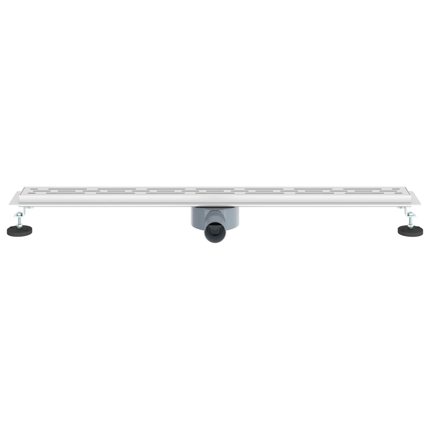 vidaXL Shower Drain Line Design with 360° Siphon Silver 90 cm