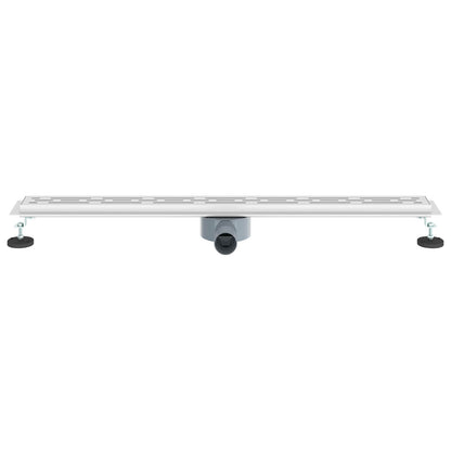 vidaXL Shower Drain Line Design with 360° Siphon Silver 90 cm