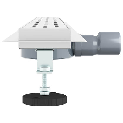 vidaXL Shower Drain Line Design with 360° Siphon Silver 90 cm