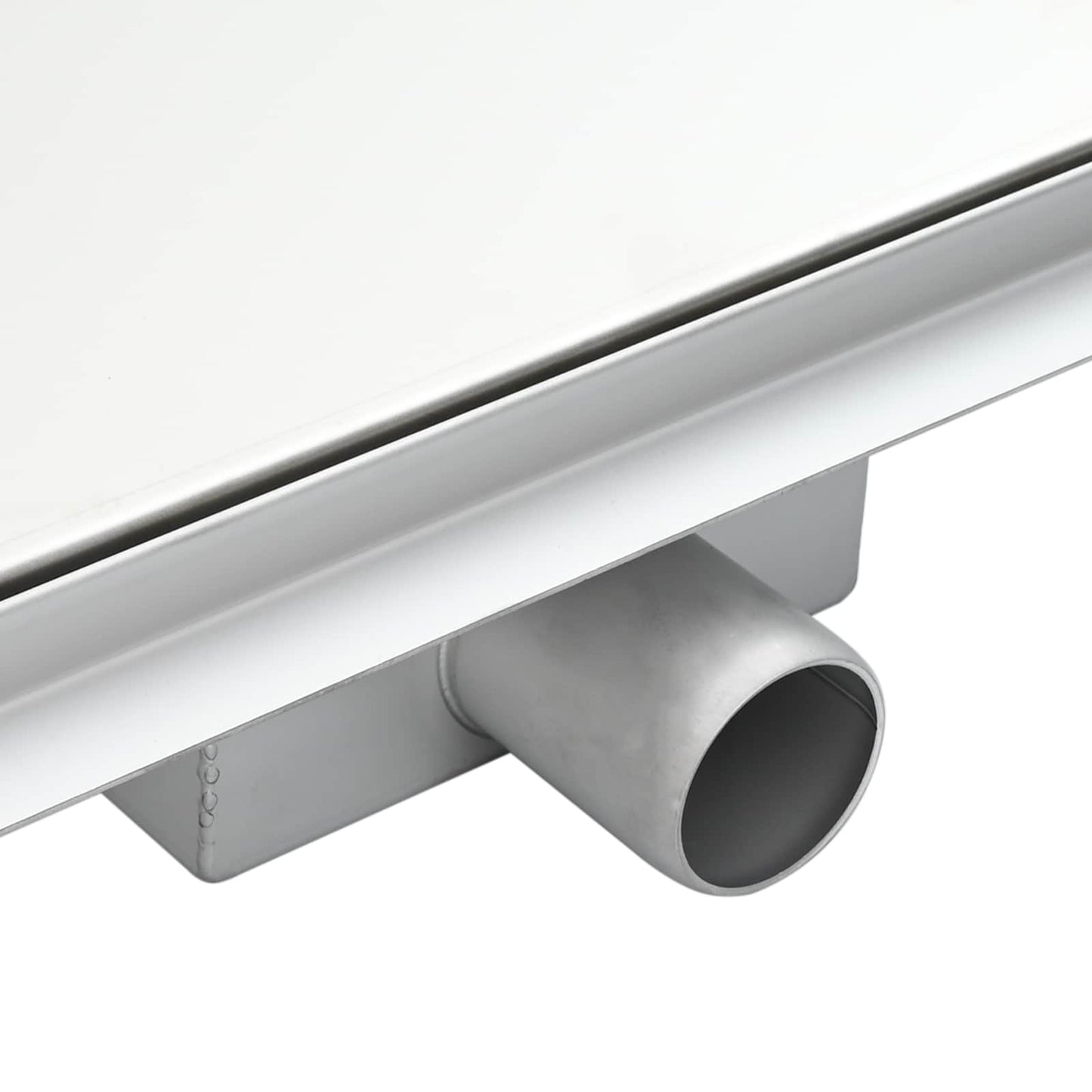 vidaXL 2 in 1 Triangle Shower Drain Silver 32 x 32 x 7.5 cm