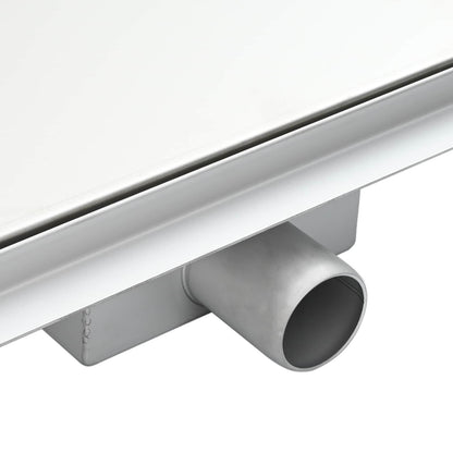 vidaXL 2 in 1 Triangle Shower Drain Silver 32 x 32 x 7.5 cm