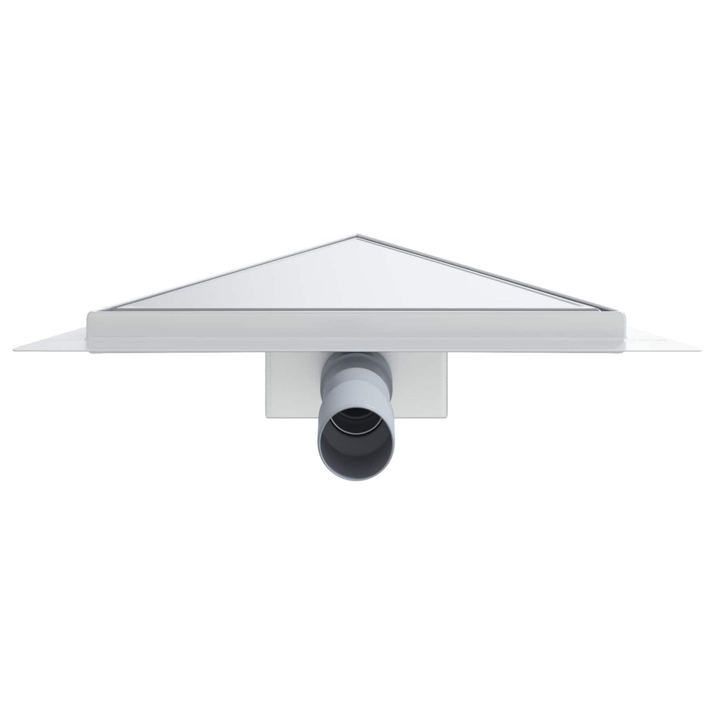 vidaXL 2 in 1 Triangle Shower Drain Silver 32 x 32 x 7.5 cm
