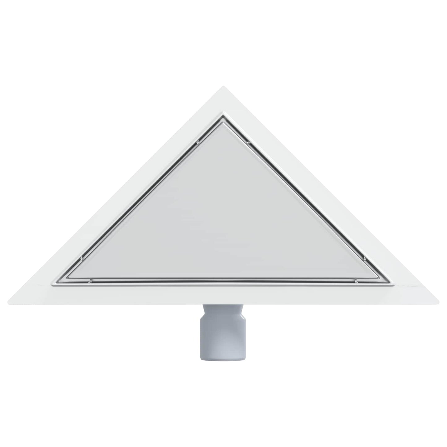 vidaXL 2 in 1 Triangle Shower Drain Silver 32 x 32 x 7.5 cm